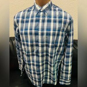 J.Crew men’s Flex Washed Classic Fit Button Up Dress Shirt size L